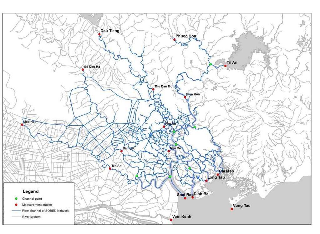 Combining forcing variables Bien Hoa water level local water level influenced by