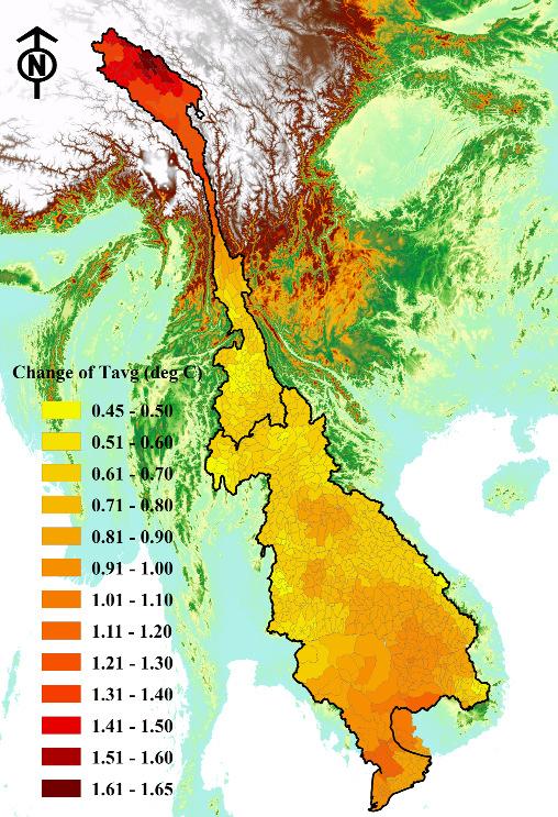 Increase Decrease Delay Change in flow due to upper Mekong dams - without climate change 45,000 Baseline Scenario Mean Monthly Flow of Mekong at Kratie 40,000 Change in flow with