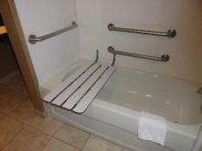 There shall be no sharp or abrasive surfaces under lavatories and sinks. 607 Bathtubs 137 607.