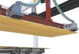 Packs can easily and automatically be removed from the floor during operation - without stopping the main machinery.