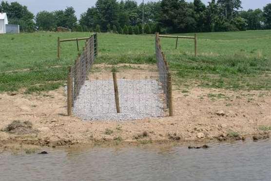 Pond Access Ramp Amount of Water Needed NRCS Recommends