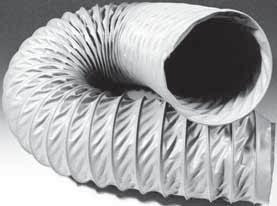 PV-1 ** D= nominal inside Class 1 (I) - M 1 (F) - 10 C + C 0 Pa Flexible duct made by a PVC coated fabric (nylon or fiber glass).