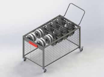 Hydraulic loading for 200 litre standard transport trolley Easy to operate Stainless, hydraulic Robust,