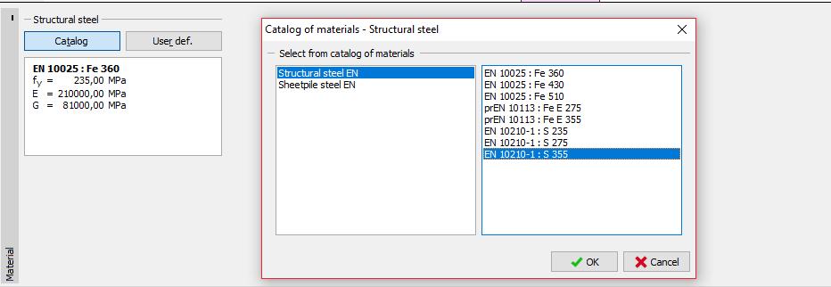 Dialog window Catalog of materials Now, we will describe building the wall stage by stage.