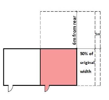 Under the LDO process larger extensions can be built as summarised below: The length of the extension beyond the rear wall of the original property can extend up to 8m for detached properties and 6m