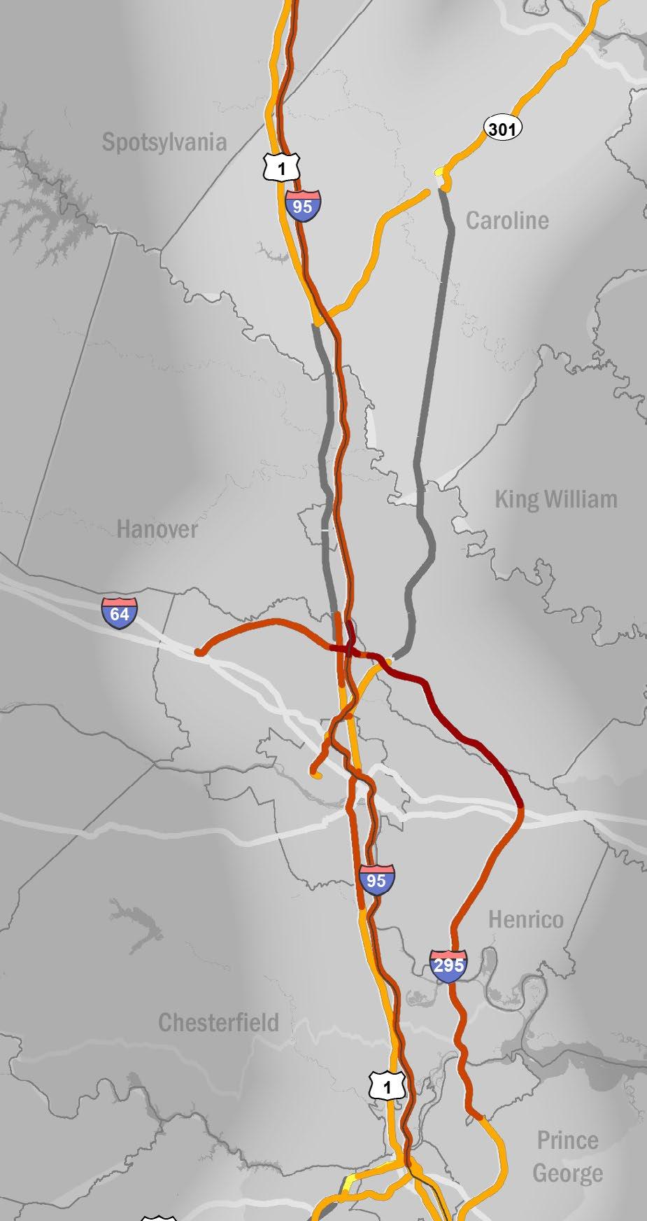 K2 SEGMENT PROFILE 301 Centered on the City of Richmond, Segment K2 stretches from the city s southern suburbs through Chesterfield, Henrico, Hanover, and Caroline Counties to the border of