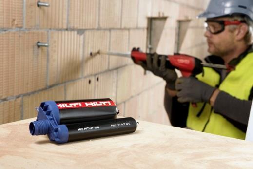 On-site test For other bricks in solid or hollow masonry, not covered by the Hilti HIT-HY 170 ETA or this technical data manual, the characteristic resistance may be determined by on-site tension