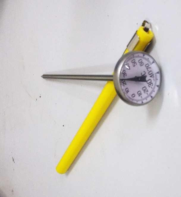 Concrete thermometer is used to determination of temperature of freshly mixed concrete in site or lab.