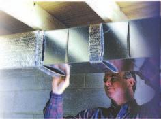 radiant heat transfer Class 1 / Class A in accordance with ASTM E-84 & UL 723 fire test standards Foam Spacers Reflective Duct