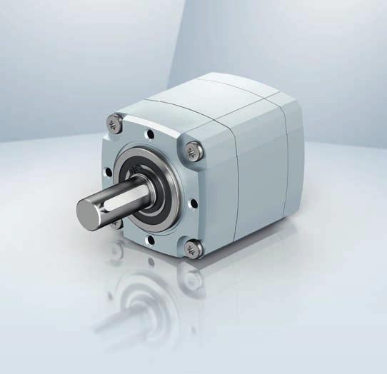 28 FIGURE 1: The Optimax 63 is a highly efficient planetary gear with high overload capacity. robustness and overload capacity, meets these requirements with the new Optimax series (Fig. 1).