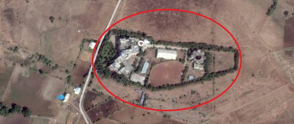 Figure No.1: Satellite Image of Indira Gandhi Institute b) Objectives of project: 1) To design Rainwater Harvesting system for Indira GandhiCollege, Solapur.