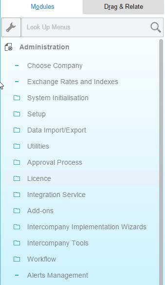 Intercompany Solution Add-on Menus and Windows After the installation, new menus, sub-menus and folders are