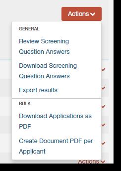 2.6 Approver: How to Review Applicants, Continued How to View Multiple Applications at One Time: You can create a PDF file that includes the applications and documents from all of the active