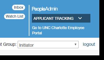 2.1 Initiator: How to Post a Position, Continued Step Action 3 As pictured below, click the drop down arrow and select Applicant Tracking module.