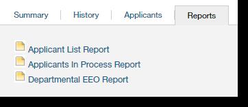 Section 3: Appendices Appendix B: Departmental EEO Report, Continued Clicking on Departmental EEO Report will prompt a new tab to open on your browser.