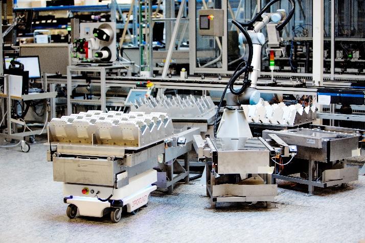 Case Studies A fleet of four MiR100 robots is part of a fully