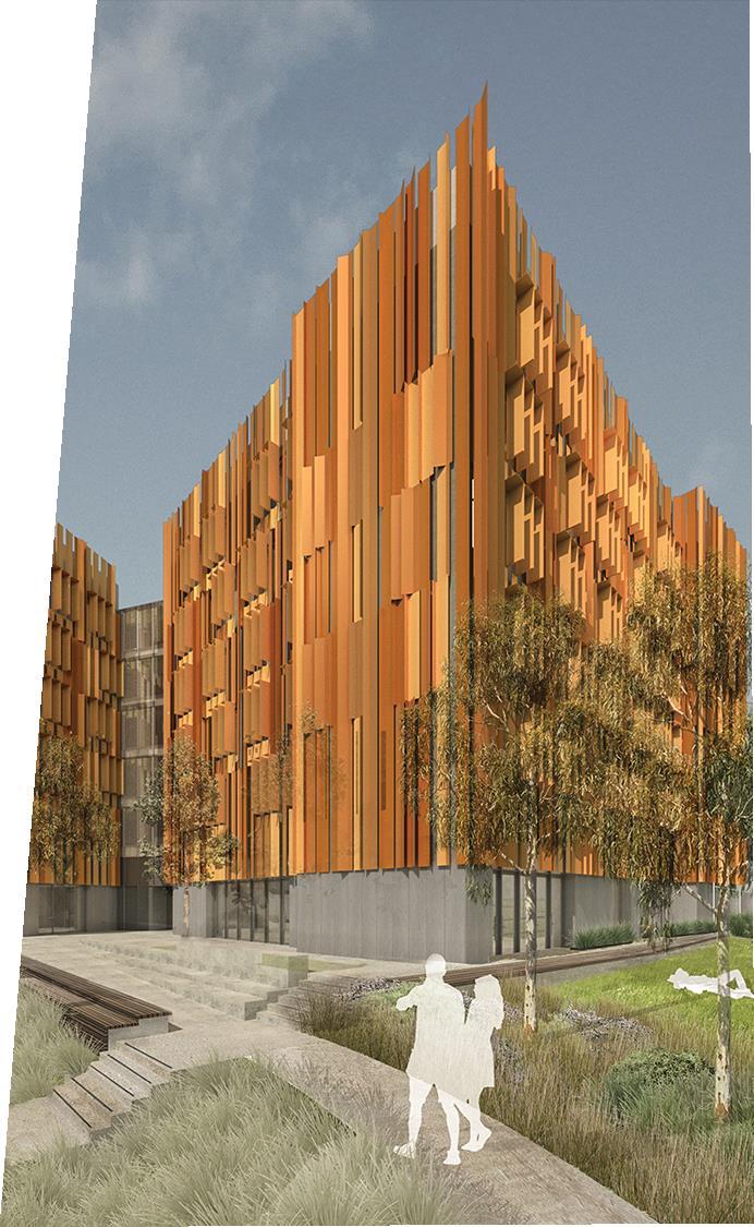Peninsula Student Accommodation 150 Single Occupancy Units Support Staff Residences (x2) Floor Lounges for Building Residents Communal
