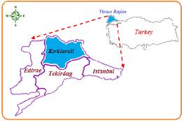 Materials and Methods The province of Kirklareli is located in the Thrace region of the Turkey. Kirklareli province is between 41 44-42 00 north latitude and 26 53-41 44 east meridians (Figure 1).