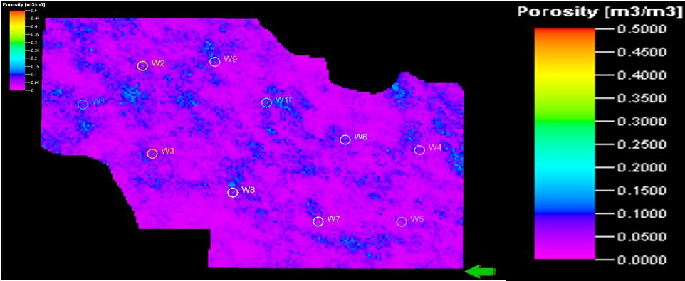 Reservoir simulation Geometry and Geomodel The WASP area covers about 5034 km 2 and the Nisku aquifer is the final target for produced CO 2.