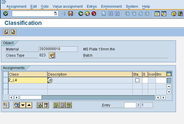 3. Creation of Material Code a) Create material code (MM01) - Besides other views, select Classification view and Purchasing view.