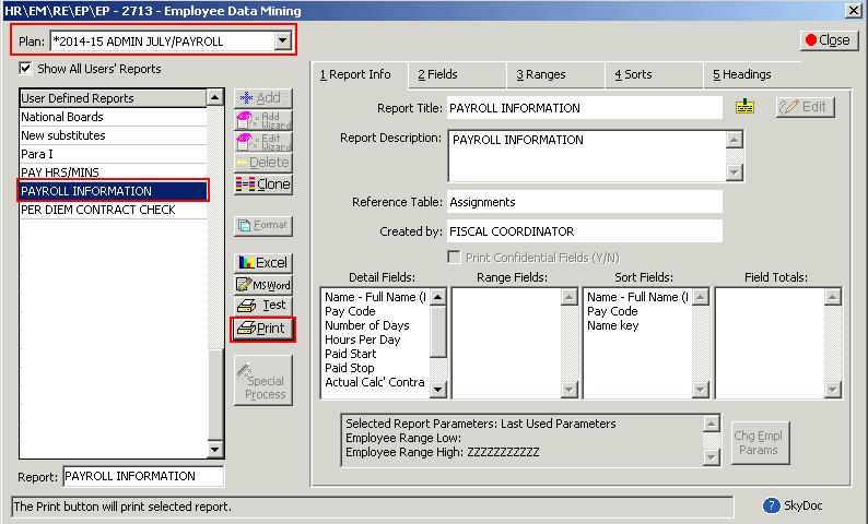 Menu: PaC HR, Employee Management, Data Mining It is recommended to use the Add Wizard option to walk through the setup process.