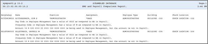 Verify that all contract data assignments compare to NA in Payroll.