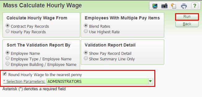 Select Contract Pay Records. Select Blend Rates.