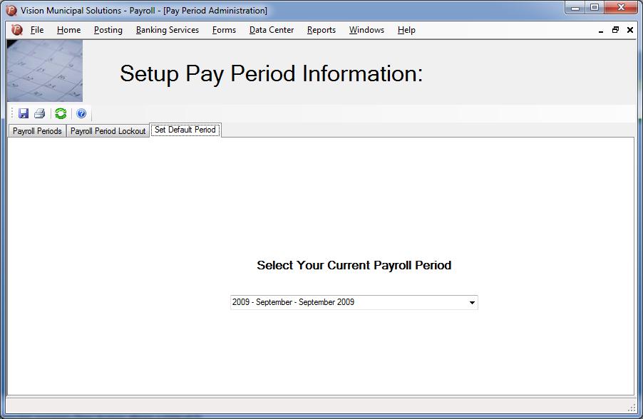 Wizards: How To: - Setup Pay Periods (Default Period) 1) Select the Default Period tab.