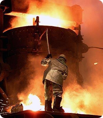 All steel is cast! Most steel is made from scrap melted in an Electric Arc Furnace.