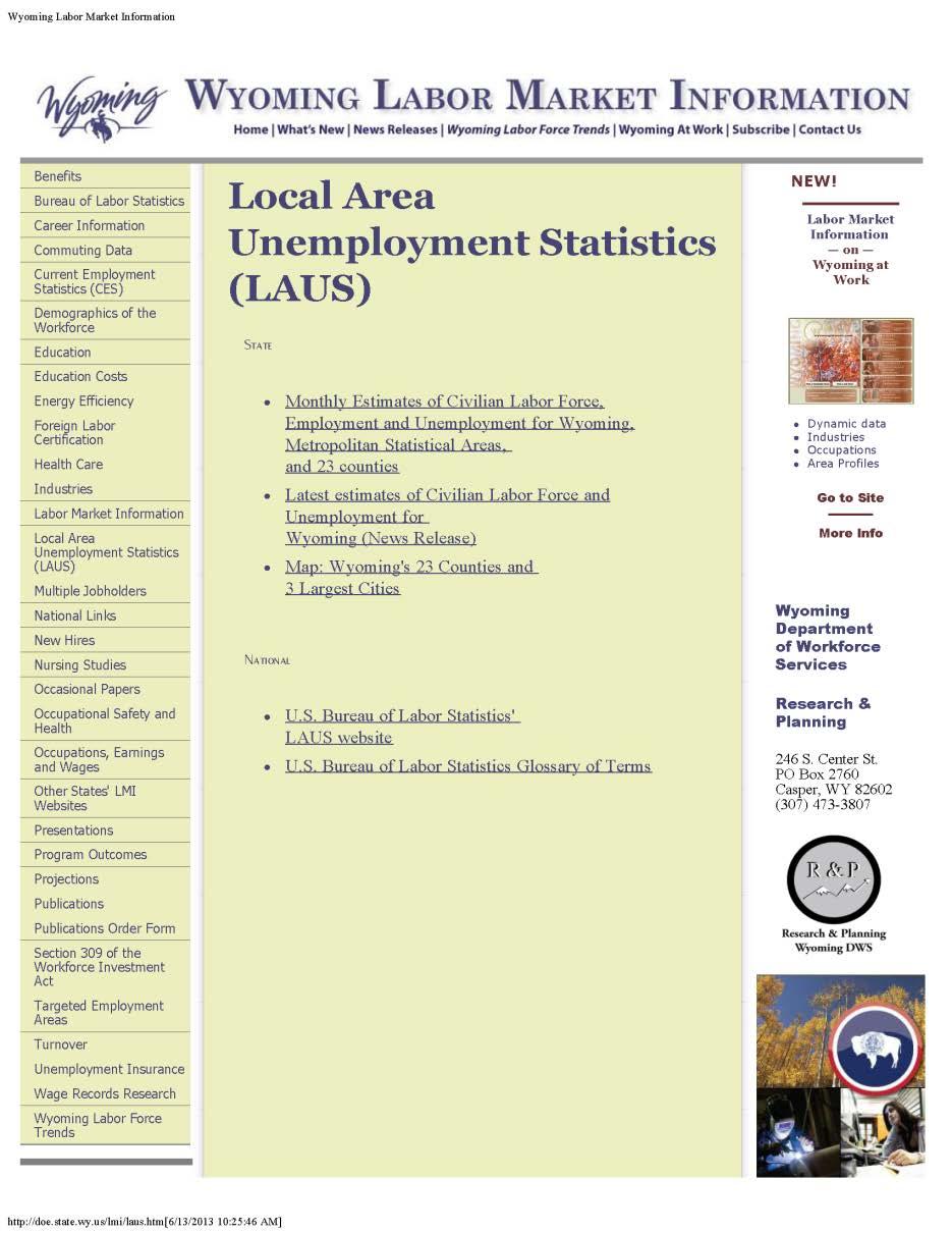 Local Area Unemployment Statistics