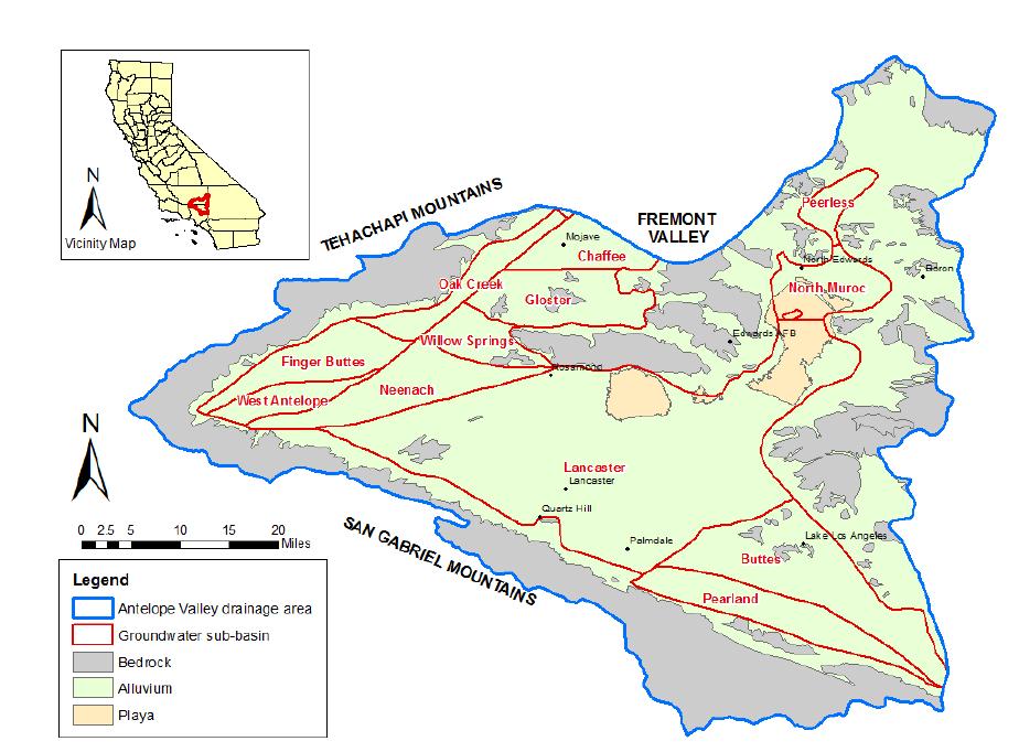 Section 5 2015 Urban Water Management Plan 5.2.1 Basin Description and Adjudication The groundwater basin underlying the District is the Antelope Valley Groundwater Basin (6-44).