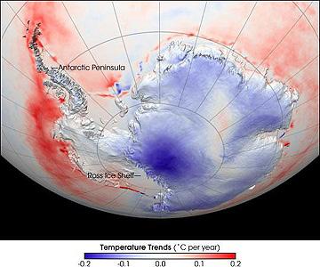 Antarctic Temperature Trends (NASA) Western