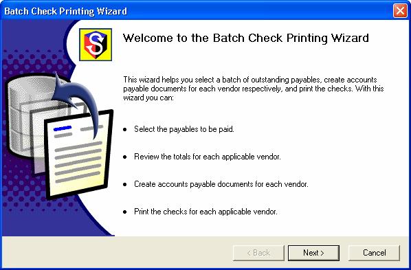 Batch Check Printing