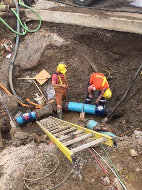However, water main breaks still occur due to underground excavations associated with construction activities.