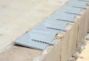 in all flashing locations, including base of wall, at bond beams, over masonry openings and within the walls, and over steel structural