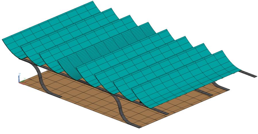 SSPI Tile thermal simulation Introduction Thermal model was developed for optimization and trade studies of initial SSPI tile unit (NG Caltech collaboration effort) Tile mockup in Thermal Desktop We