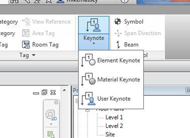 Using Keynote Tags / Assembly Tags / Schedules with Systems Keynote Tags Revit has the ability to place tags to call out the values of the Keynote parameters.