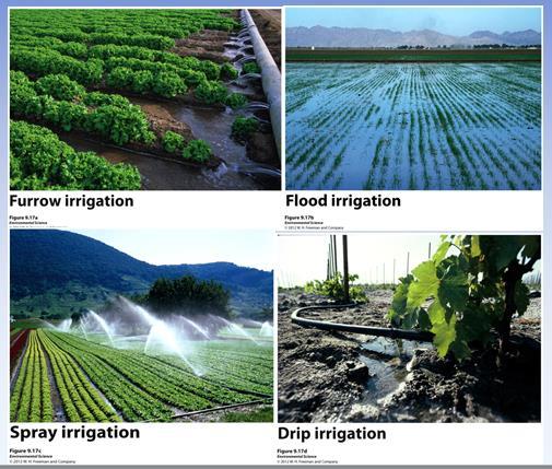 Agriculture, Industry and Household Needs Agriculture- the largest user of water around the world. (Approx.