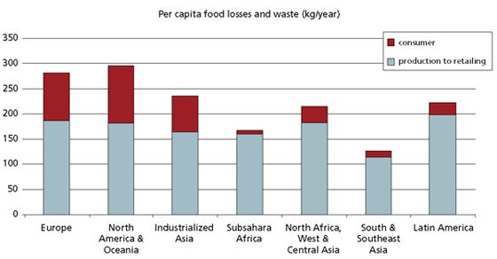 We waste an enormous amount of food Source: FAO 1.