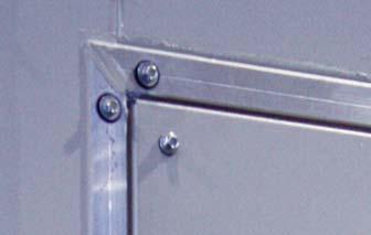 Extruded aluminum door frame (true no-through metal construction), eliminating the potential for