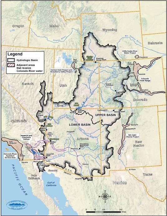 Colorado River Basin Includes areas outside of the Basin beneficially