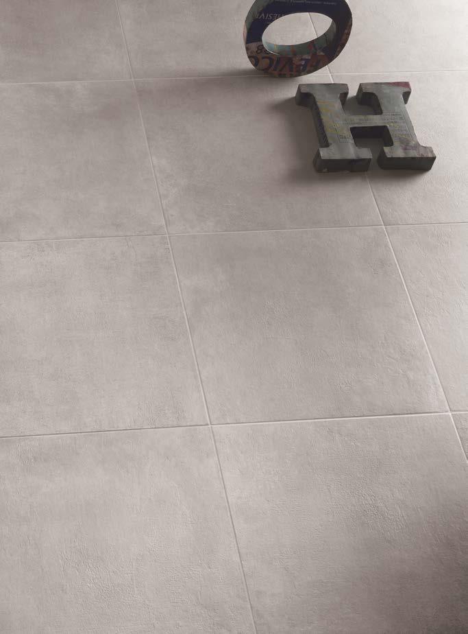 An elegant look, in touch with your personality Metropolitan reinterprets industrial cement surfaces with a contemporary style, using subtle shades to create a balanced combination of colour schemes