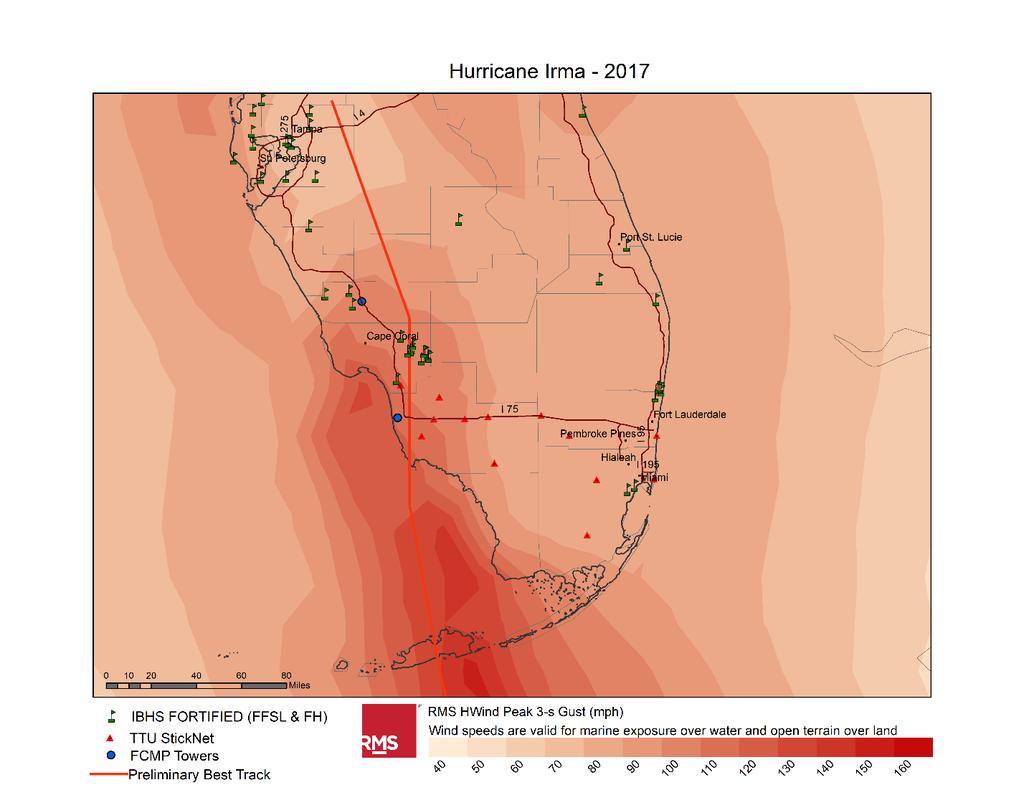 An IBHS damage survey team was not deployed for Hurricane Irma in Florida.