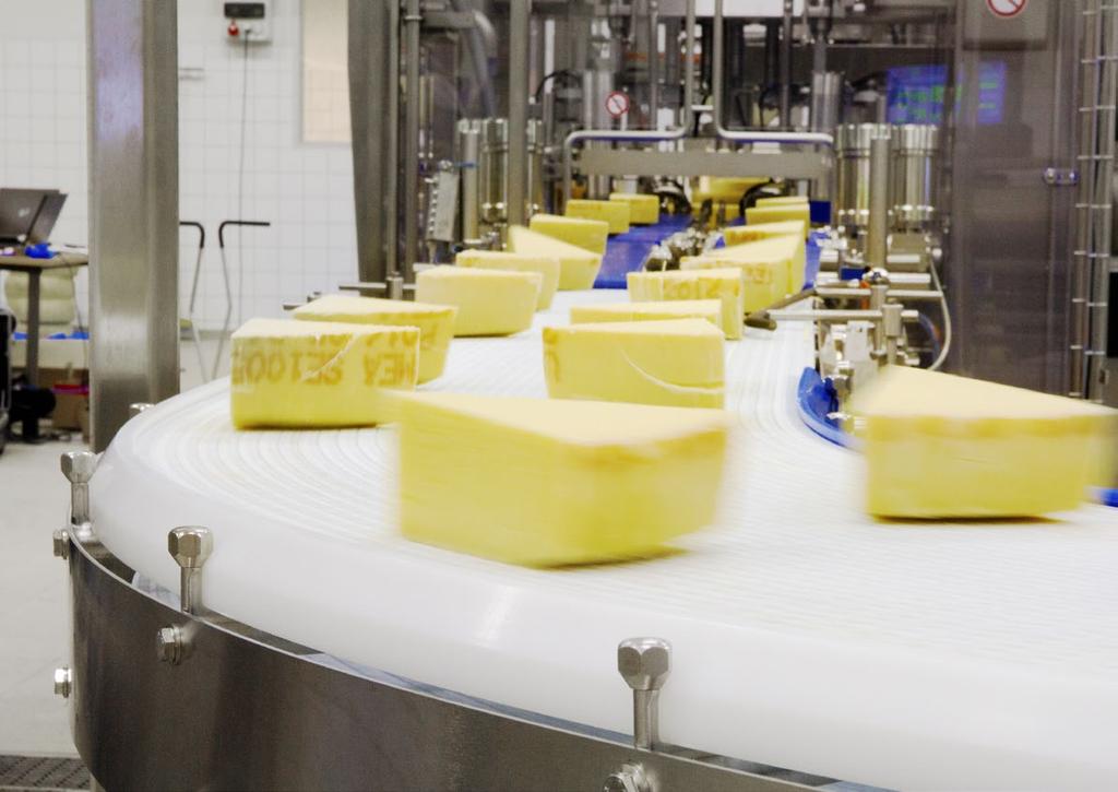 DAIRY - CHEESE INNOVATIVE SOLUTIONS AND INCREASED AUTOMATION, ENABLED FOUR TIMES HIGHER THROUGHPUT Customer need Increase capacity and volumes Increased automation level Lower production cost