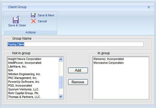 Expense Items and Expense Item Groups Office Timesheets also allows users to track expenses.