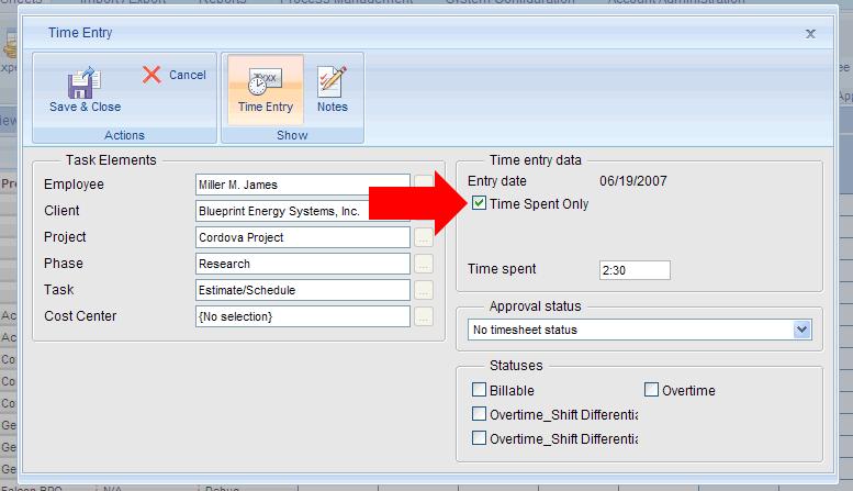 Time Spent Only 3. Office Timesheets also provides users with a stop watch timer; designed to keep time while you work. To make a time entry with the stop watch timer a.