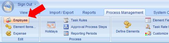 4. From the Manage Employee form, click on the Add button in