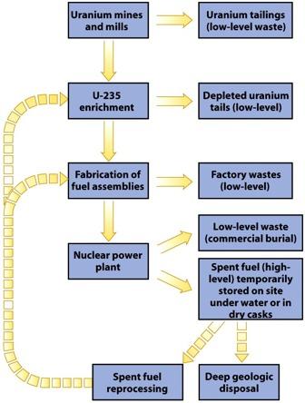 Nuclear Fission Nuclear Fuel Cycle processes involved in producing the fuel used in nuclear reactors