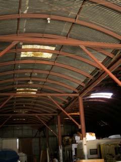 Barrel shaped roof/wall structure with