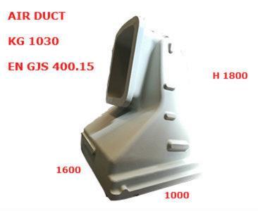 small/medium series, weight 10-50 kg Spheroidal iron casting of